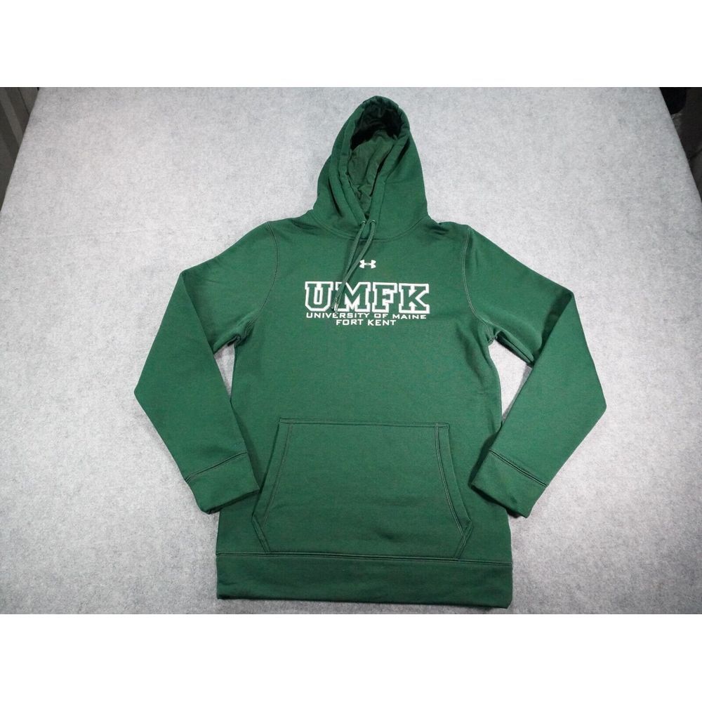 Under Armour Hoodie Mens Small Green University Of Maine Fort Kent Long‎ Sleeve